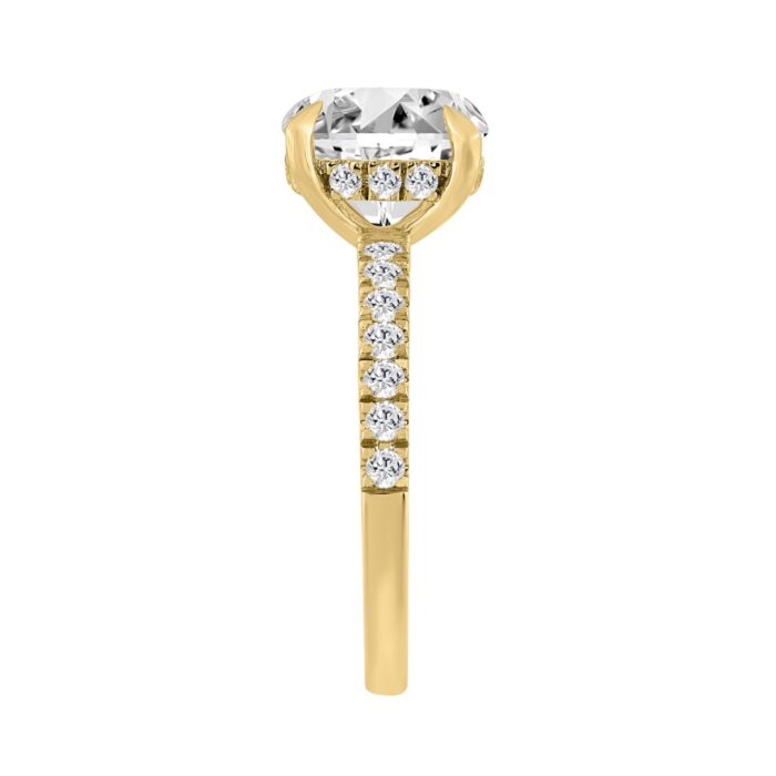 14K YELLOW GOLD 4 3/4CT ROUND DIAMOND LADIES RING (CENTER STONE ROUND DIAMOND 4.00CT) - Image 3
