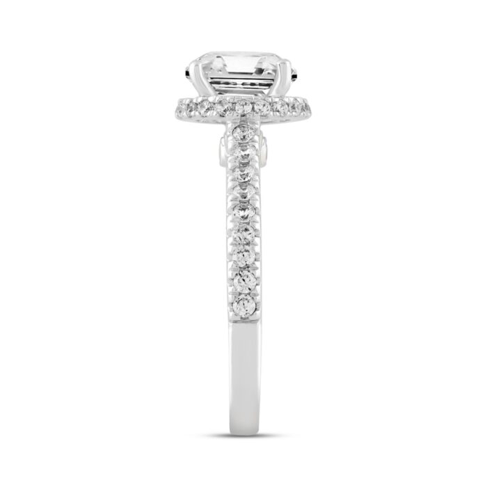 LADIES RING 2 1/2CT ROUND DIAMOND 14K WHITE GOLD (CENTER STONE ROUND DIAMOND 2CT ) - Image 3