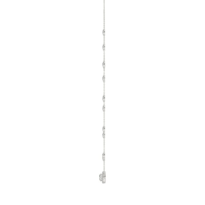 14K WHITE GOLD 2 1/4CT ROUND DIAMOND LADIES NECKLACE - Image 3