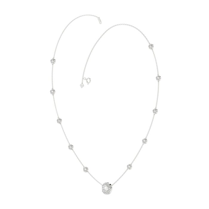14K WHITE GOLD 2 1/4CT ROUND DIAMOND LADIES NECKLACE - Image 2