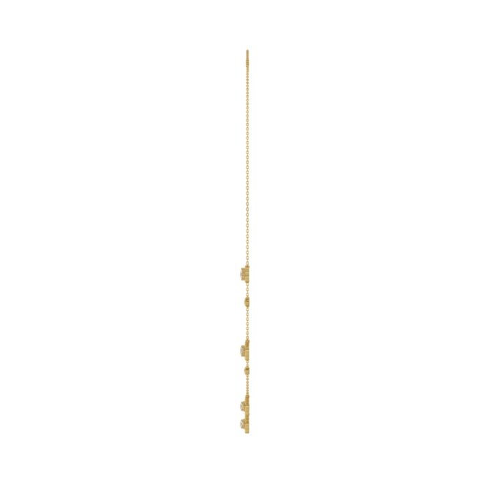 14K YELLOW GOLD 1 1/2CT ROUND DIAMOND LADIES NECKLACE - Image 2
