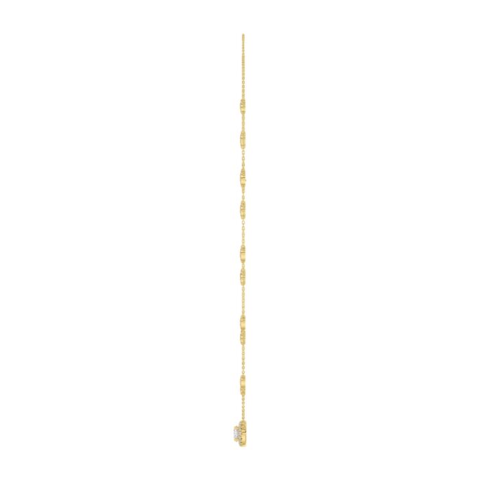 14K YELLOW GOLD 2 1/4CT ROUND/OVAL DIAMOND LADIES NECKLACE - Image 2