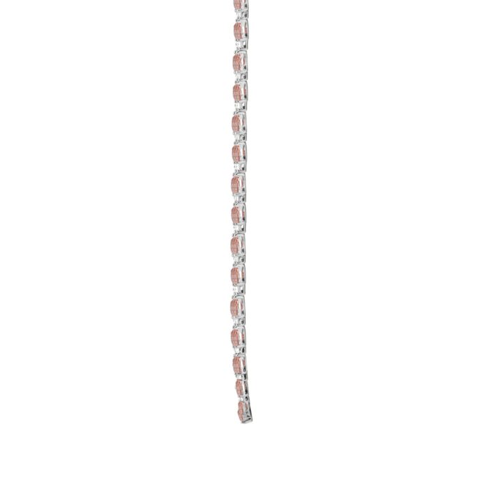 LADIES NECKLACE 15CT ROUND/PEAR/OVAL DIAMOND 14K WHITE/ROSE GOLD - Image 3