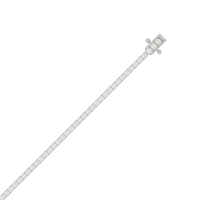 14K WHITE GOLD 3CT ROUND DIAMOND LADIES BRACELET - Image 3