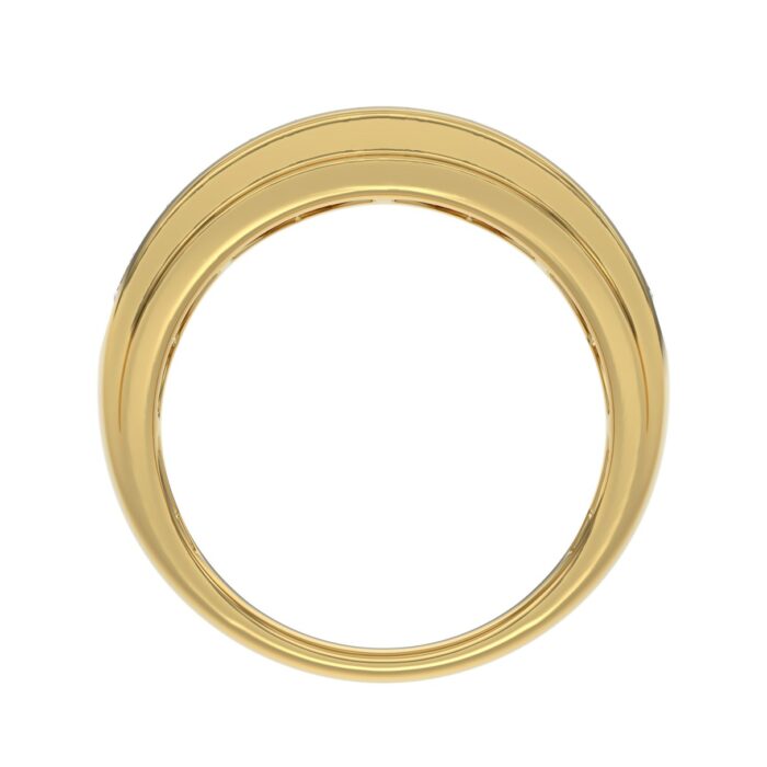 14K YELLOW GOLD 2.00CT ROUND DIAMOND MEN'S BAND - Image 2