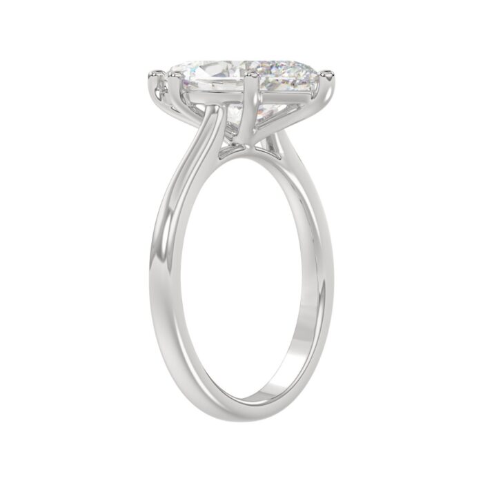 14K WHITE GOLD 1 1/2CT MARQUISE DIAMOND SOLITAIRE RING - Image 3