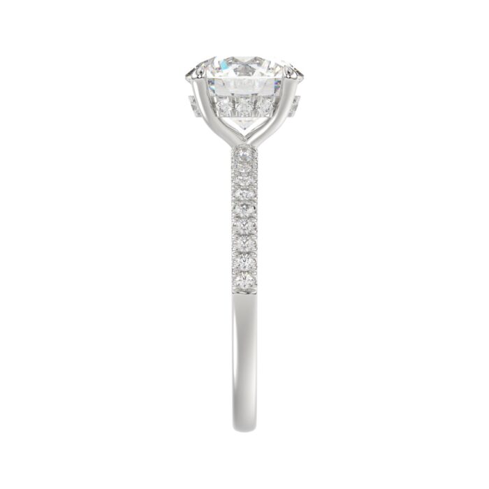 14K WHITE GOLD 2 1/4CT ROUND DIAMOND LADIES RING (CENTER STONE ROUND DIAMOND 2CT) - Image 4