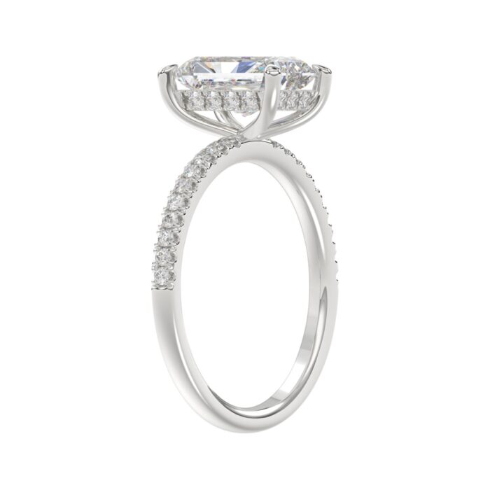 14K WHITE GOLD 2 1/4CT ROUND/RADIANT DIAMOND LADIES RING (CENTER STONE RADIANT DIAMOND 2CT) - Image 3