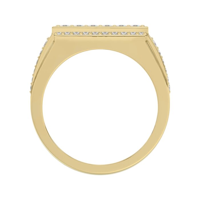 14K YELLOW GOLD 1.00CT ROUND DIAMOND MEN'S RING - Image 2