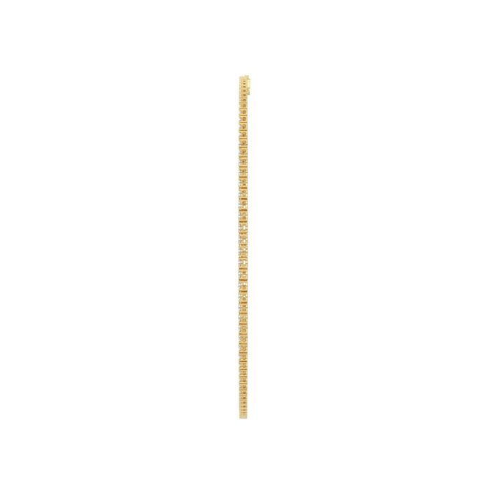 14K YELLOW GOLD 12.00CT ROUND DIAMOND MEN'S NECKLACE - Image 3