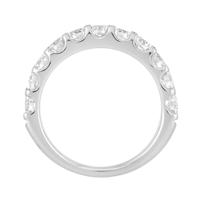 LADIES BAND 2CT ROUND DIAMOND 14K WHITE GOLD - Image 2