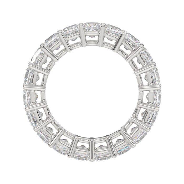 LADIES ETERNITY BAND 4 3/4CT PRINCESS DIAMOND 14K WHITE GOLD - Image 2