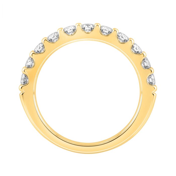 Luxury 14K Yellow Gold 1.00Ct Ladies Wedding Band With Round Brilliant Diamonds - Image 2
