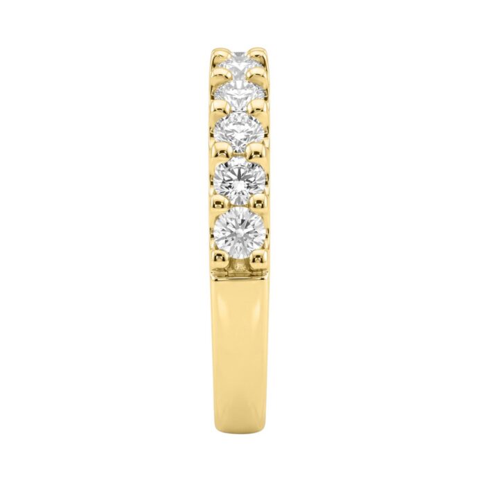 Luxury 14K Yellow Gold 1.00Ct Ladies Wedding Band With Round Brilliant Diamonds - Image 3
