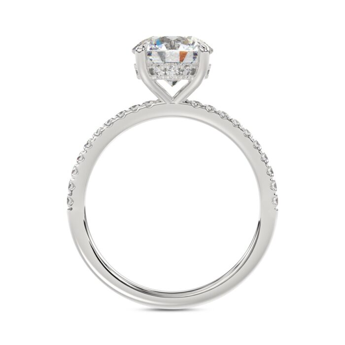14K WHITE GOLD 1 3/4CT ROUND DIAMOND LADIES RING (CENTER STONE ROUND DIAMOND 1 1/2CT) - Image 2