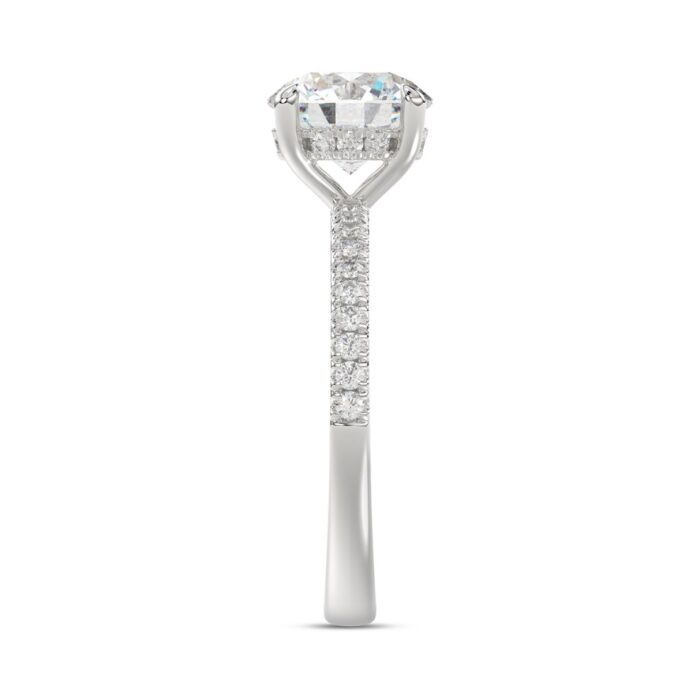 14K WHITE GOLD 1 3/4CT ROUND DIAMOND LADIES RING (CENTER STONE ROUND DIAMOND 1 1/2CT) - Image 4