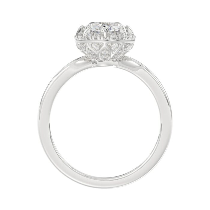 14K WHITE GOLD 2 1/4CT ROUND/OVAL DIAMOND LADIES RING - Image 2