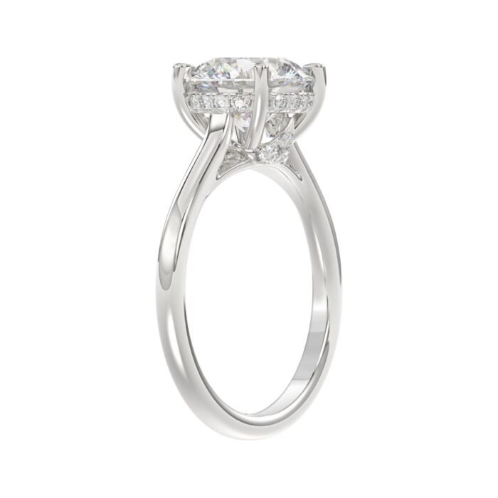 14K WHITE GOLD 4 3/8CT ROUND DIAMOND LADIES BRIDAL SET (CENTER STONE ROUND DIAMOND 3.00CT) - Image 3