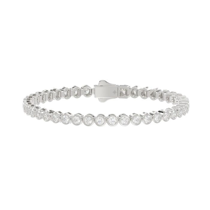 20890757_EC-118566W-1214x1214.jpg LADIES BRACELET 5.00CT ROUND DIAMOND 14K WHITE GOLD - Image 1