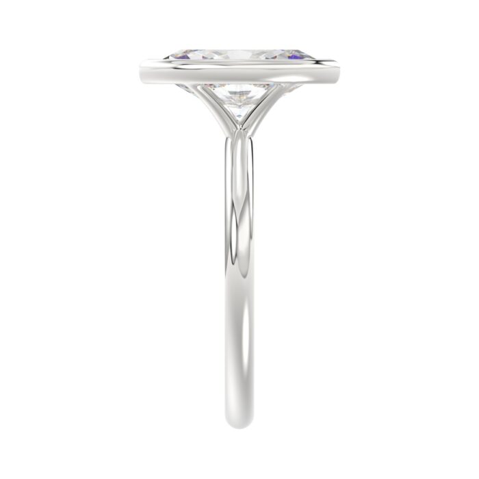 LADIES SOLITAIRE RING 2CT MARQUISE DIAMOND 14K WHITE GOLD (CENTER STONE MARQUISE DIAMOND 2CT ) - Image 4