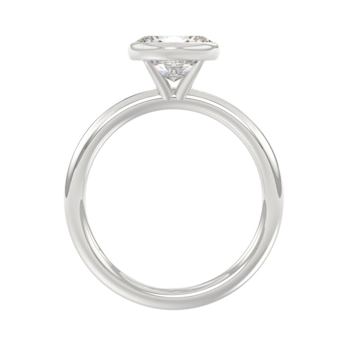 LADIES SOLITAIRE RING 2CT OVAL DIAMOND 14K WHITE GOLD (CENTER STONE OVAL DIAMOND 2CT ) - Image 2