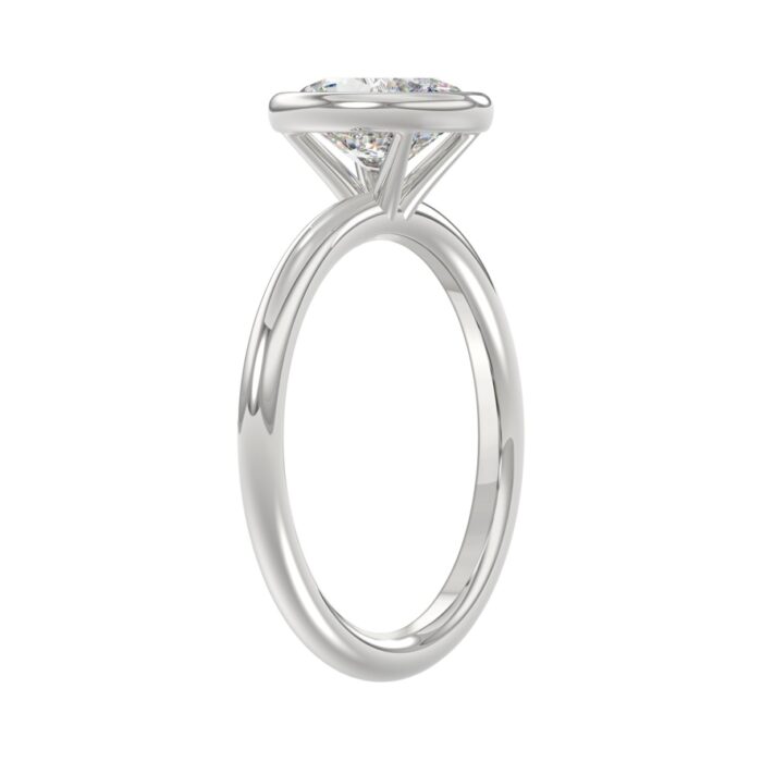 LADIES SOLITAIRE RING 2CT OVAL DIAMOND 14K WHITE GOLD (CENTER STONE OVAL DIAMOND 2CT ) - Image 3