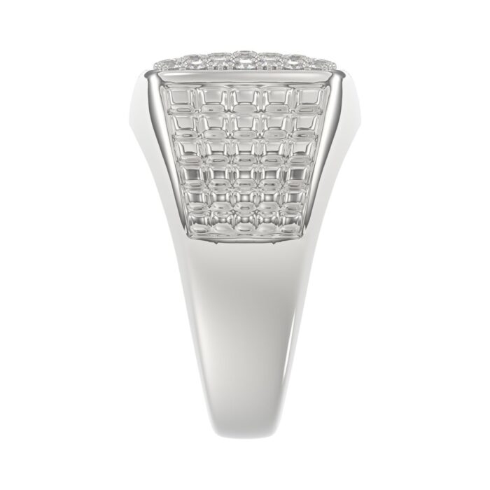 10K WHITE GOLD 1.00CT ROUND DIAMOND MEN'S RING - Image 4