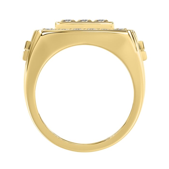 10K YELLOW GOLD 2.00CT ROUND DIAMOND MEN'S RING - Image 2