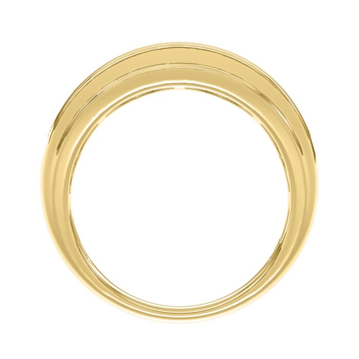 Elegant 14K Yellow Gold 2.00Ct Men's Round Cut Lab Grown Diamond Band - Image 2