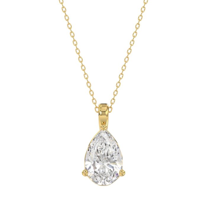 20890817_EC-113007Y-1214x1214.jpg LADIES SOLITAIRE PENDANT 2 1/2CT PEAR DIAMOND 14K YELLOW GOLD - Image 1