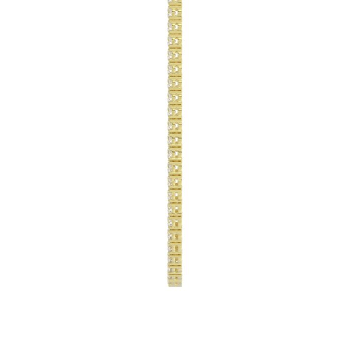 14K YELLOW GOLD 4 3/4CT 18" ROUND DIAMOND LADIES TENNIS NECKLACE - Image 2