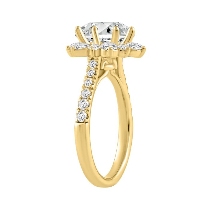 14K YELLOW GOLD 3.00CT ROUND DIAMOND LADIES RING (CENTER STONE ROUND DIAMOND 2CT) - Image 3