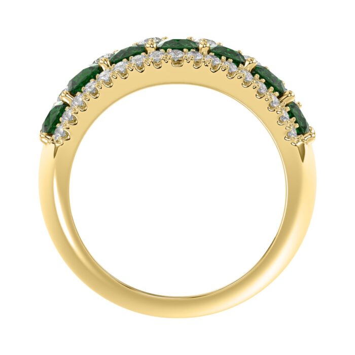14K YELLOW GOLD 4.00CT ROUND DIAMOND LADIES RING (ROUND EMERALD DIAMOND 3 1/2CT) - Image 2