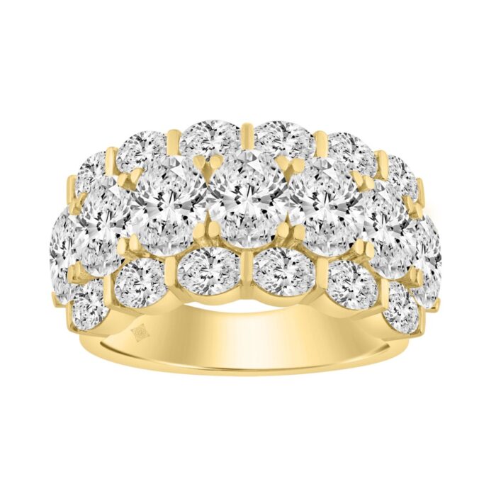 20890866_EC-149664Y-1214x1214.jpg 14K Yellow Gold 5 1/3Ct Oval Diamond Cluster Ring For Women Luxury Statement Fashion Ring (Color F-G -Clarity Vs1/Vs2) - Image 1