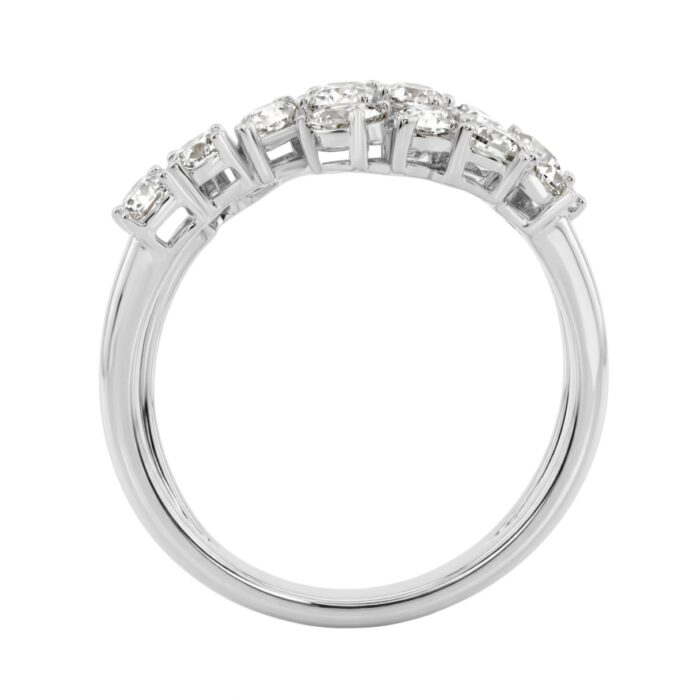 Elegant 14K White Gold 1 1/2Ct Diamond Ring Mixed Cuts: Round, Marquise, Pear, Emerald & Oval, Women Fashion Jewelry (Color F-G -Clarity Vs1/Vs2) - Image 2