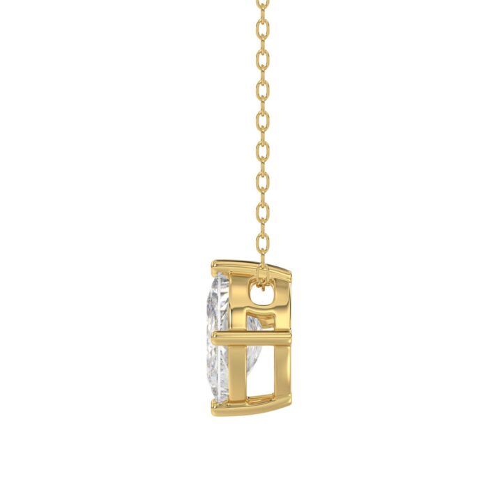 14K YELLOW GOLD 2 1/3CT FANCY CUT ALPHABET DIAMOND LADIES PENDANT WITH CHAIN - Image 2