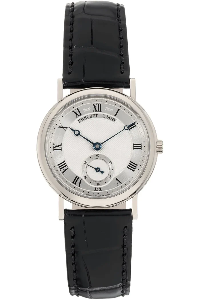 Breguet Men's Classic silver Dial on leather Ref. 3290BB/12/286 - Image 7