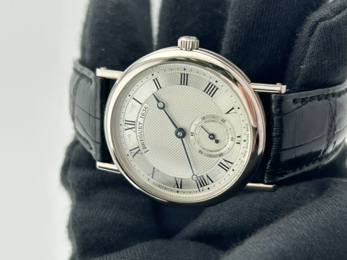 Breguet Men's Classic silver Dial on leather Ref. 3290BB/12/286 - Image 2