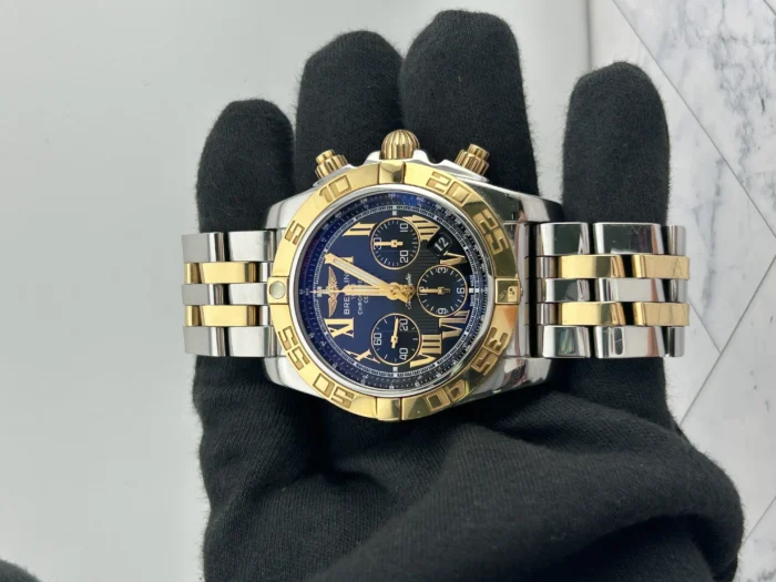 Breitling Chronomat Black Roman Dial on Stainless Steel/Rose Gold Ref. CB0110 with Card 2016 - Image 2