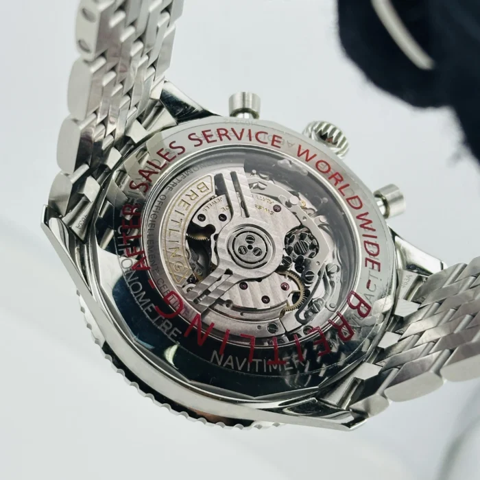 Breitling Navitimer B01 Chronograph Black Dial on Stainless Steel Bracelet Ref. AB0137211B1A1 with Card 2025 - Image 4