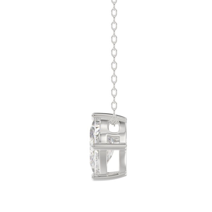 10K White Gold Diamond Initial “D” Pendant 2 1/3CT Fancy Cut Ladies Alphabet Charm with Chain - Image 3