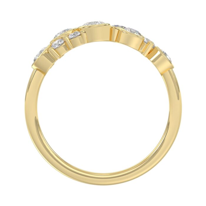 Classic 10K Yellow Gold Round Lab Grown Diamond Ladies Fashion Ring 3/4Ct (Color F-G -Clarity Vs1/Vs2) - Image 5