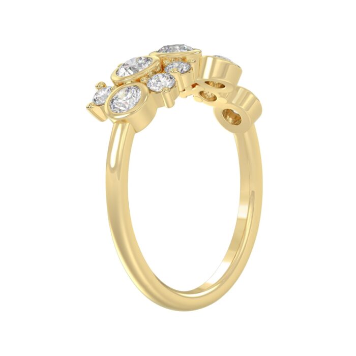 Classic 10K Yellow Gold Round Lab Grown Diamond Ladies Fashion Ring 3/4Ct (Color F-G -Clarity Vs1/Vs2) - Image 3
