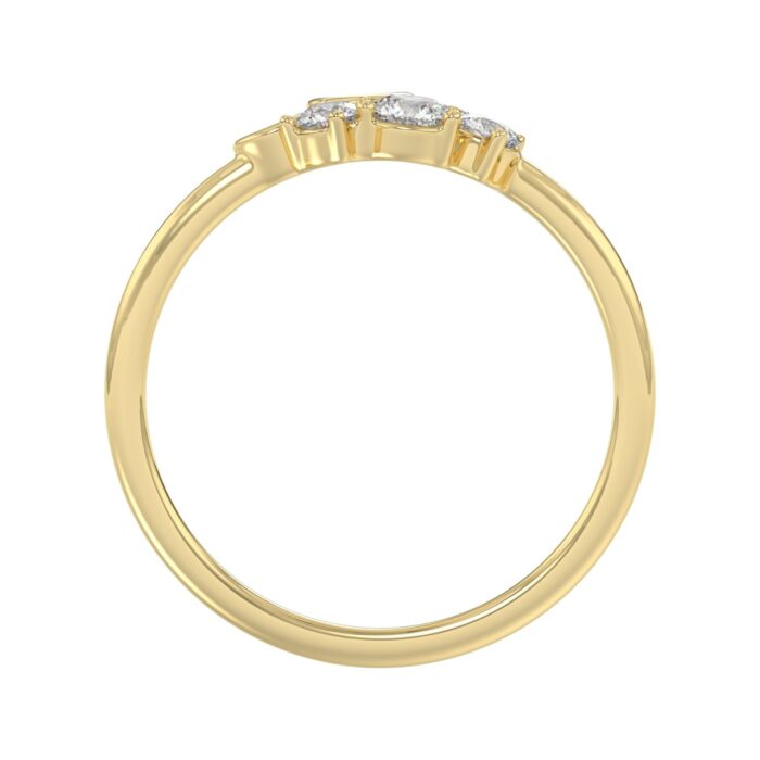 Classic 10K Yellow Gold Round Lab Grown Diamond ladies Ring 1/2CT (Color F-G -Clarity VS1/VS2) - Image 2