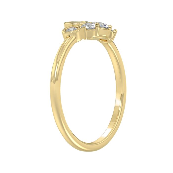 Classic 10K Yellow Gold Round Lab Grown Diamond ladies Ring 1/2CT (Color F-G -Clarity VS1/VS2) - Image 3