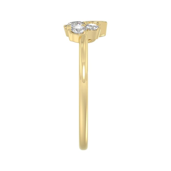 Classic 10K Yellow Gold Round Lab Grown Diamond ladies Ring 1/2CT (Color F-G -Clarity VS1/VS2) - Image 4