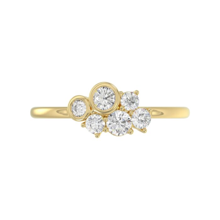 Classic 10K Yellow Gold Round Lab Grown Diamond ladies Ring 1/2CT (Color F-G -Clarity VS1/VS2) - Image 5