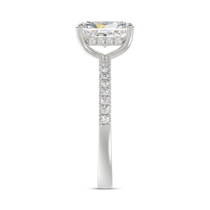 14K WHITE GOLD 1 3/4CT ROUND/RADIANT DIAMOND LADIES RING (CENTER STONE RADIANT DIAMOND 1 1/2CT) - Image 4