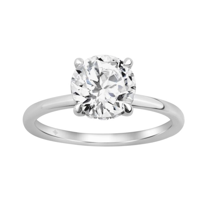 20909541_EC-137705W-1214x1214.jpg 14K WHITE GOLD 2.00CT ROUND DIAMOND LADIES RING (CENTER STONE ROUND DIAMOND 2CT) - Image 1