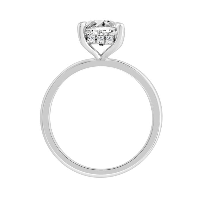 14K WHITE GOLD 2.00CT ROUND/CUSHION DIAMOND LADIES RING (CENTER STONE CUSHION DIAMOND 2CT) - Image 2